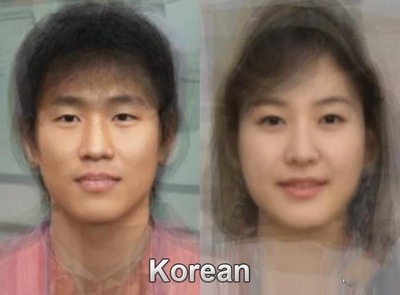 韓国人の平均顔と韓国の芸能人の平均顔
